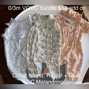 Mixed Brand Floral Baby Romper bundle